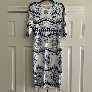 Midi navy blue dress